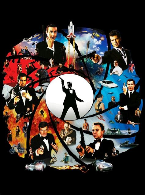 James Bond 007 Collage James Bond Actors James Bond Movie Posters