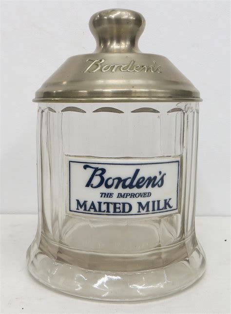 For Auction Bordens Malted Milk Jar 0226 On May 21 2020 Richard