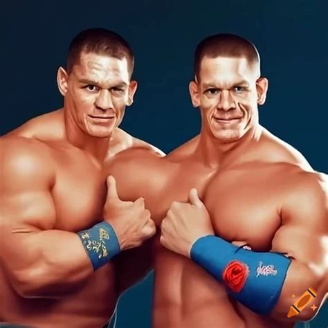 John Cena Posing With His Identical Twin Brother
