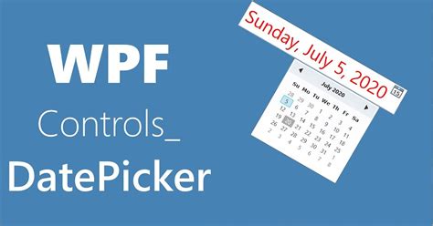 Wpf Controls Datepicker Hd
