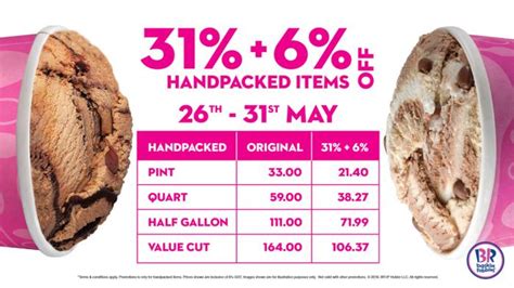 This week, baskin robbins malaysia is giving away one free single junior scoop for all huawei nova 5t users! Baskin-Robbins Malaysia 31% + 6% OFF (26 May 2018 - 31 May ...