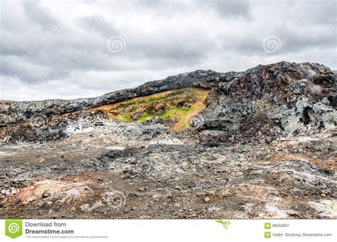Lava Field Covered With Moss In Iceland Stock Image Image Of Morning