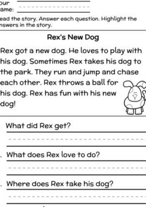 Free Printable Daily Reading Comprehension Grade 1 Pdf Robert Ellis