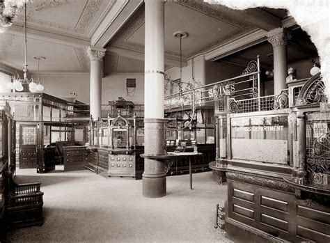 Bank Interior C 1900s Old Pictures Its A Wonderful Life Savings Bank
