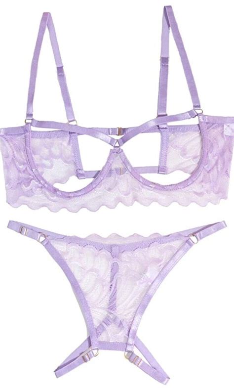 Lilosy Sexy Underwire Floral Lace Sheer Lingerie Set Ebay