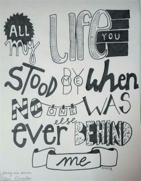 One Direction Song Lyrics Drawings