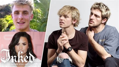 Rocky And Ross Lynch React To Ex Disney Stars Tattoos Inked Youtube