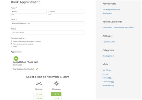 How To Create An Appointment Booking Form In Wordpress