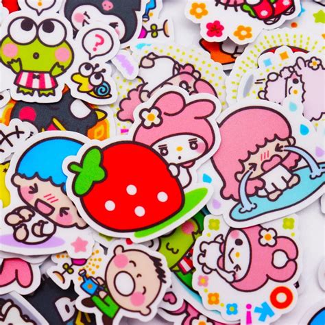 40pcs Creative Kawaii Self Made Love Sanrio Girl Stickers Beautiful