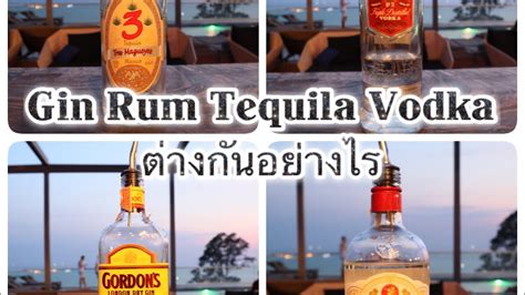 Gin Rum Tequila Vodka ต่างกันยังไง ความแตกต่างของเหล้า Youtube