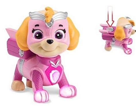 Action Figures Paw Patrol Mighty Pups Skye Figure With Light Up Paws