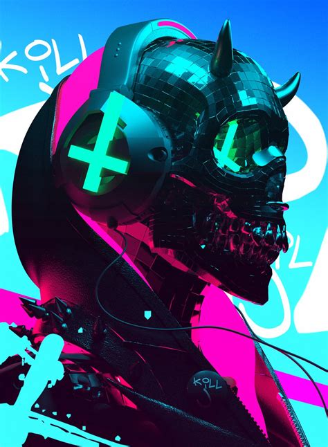Auʇıɔɥɹısʇ On Behance Cyberpunk Art Synthwave Art Cyberpunk Aesthetic