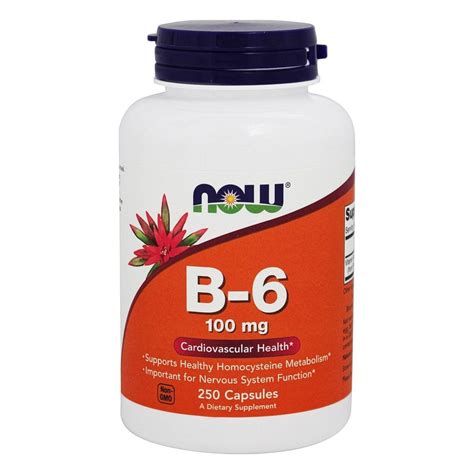 Vitamin b6 is a type of b vitamin. NOW Foods Vitamin B6 100 mg., 250 Capsules | Holly Hill ...