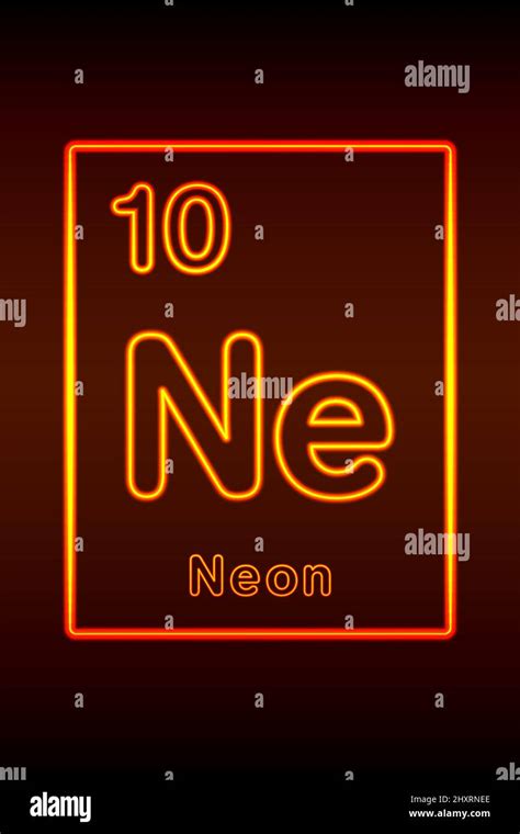 Elemento Neón De La Tabla Periódica De Los Elementos El Número Atómico