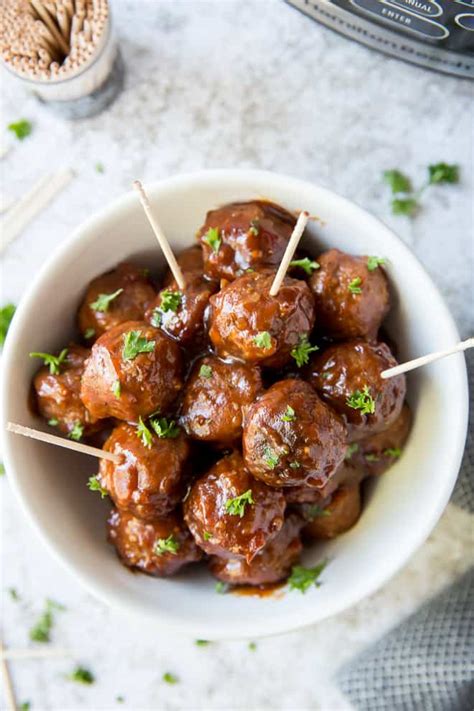 Crock Pot Cocktail Meatballs The Classic Party Snack Valerie S Kitchen