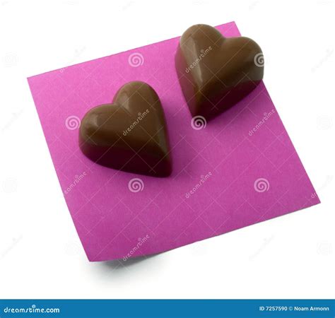 Chocolate Heart Note Stock Photo Image Of Celebration 7257590