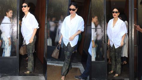 Kareena Kapoor Khan Rocks The Camouflage Print As She Steps Out For A Lunch Date Hindi Movie