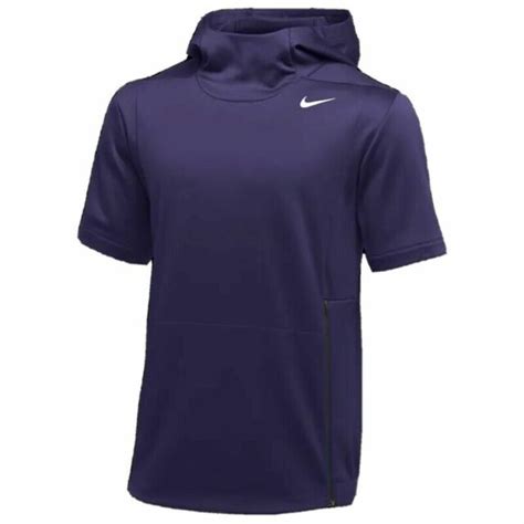 Nike Mens Jacket Hoodie Dri Fit Short Sleeve 908349 545 Purple Ssmall
