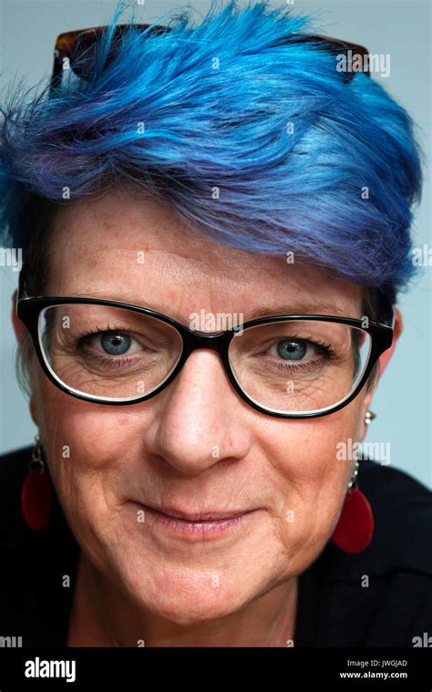 Woman With Blue Coloured Hair Hi Res Stock Photography And Images Alamy