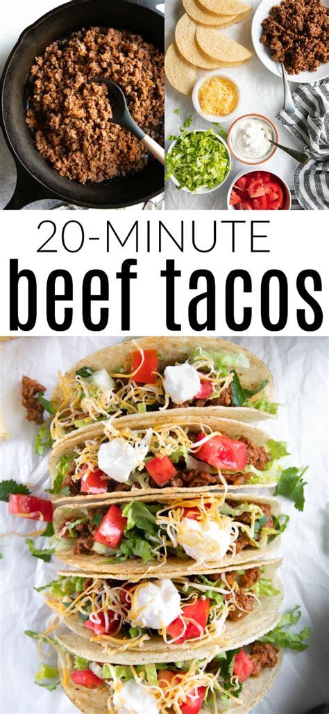 Minute Ground Beef Tacos Recipe The Forked Spoon