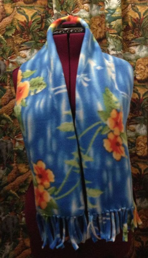 Blue Hawaii Fleece Scarf Boa Cowl Neckerchief By Munnnzie On Etsy 10