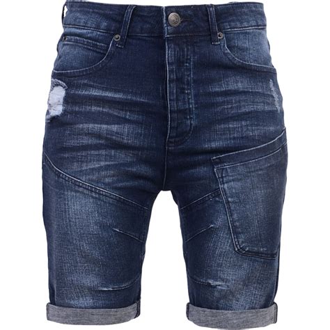 Many Styles Mens Crosshatch Denim Cargo Shorts Jeans Cargo 34 Knee Length Shorts Mens Clothing