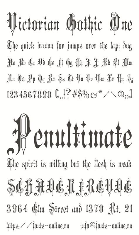 Victorian Gothic One Font