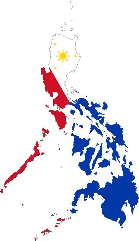 Philippines Map Flag With Stroke Openclipart