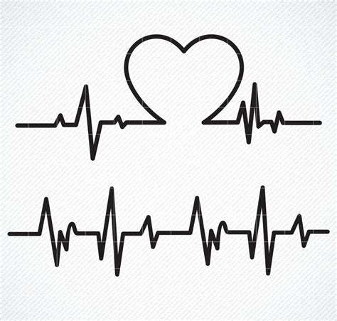 Heart Beat Svg Ekg Svg Heartbeat Svg Heartbeat Clipart Etsy