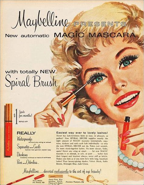 Vintage S Maybelline Mascara Ad S Makeup Vintage Makeup Ads Retro Makeup Vintage