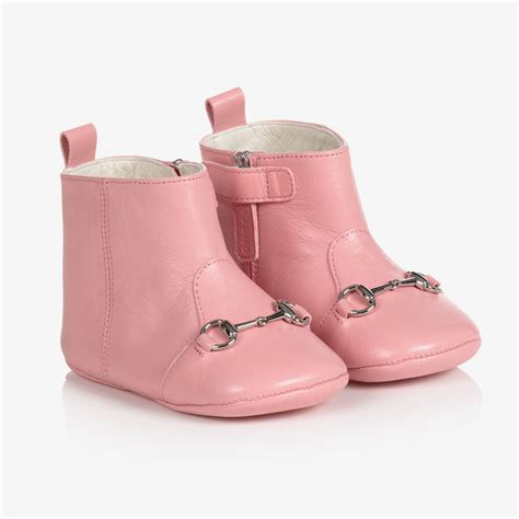 Gucci Baby Girls Pink Pre Walkers Childrensalon