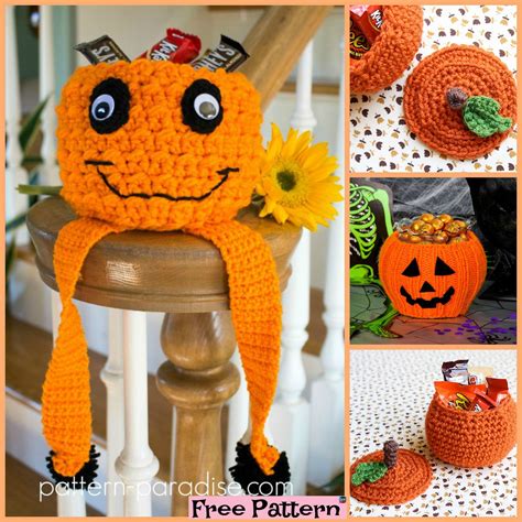 Crochet Pumpkin Treat Bowl Free Patterns Halloween Crochet Crochet