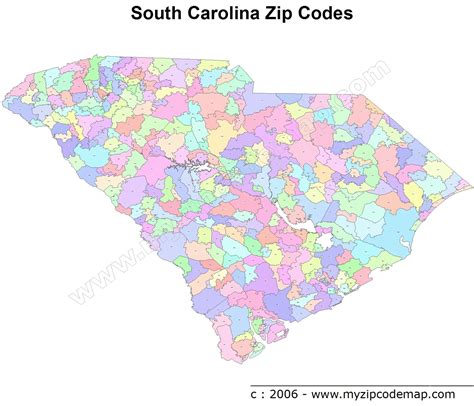 South Carolina Zip Code Map Map
