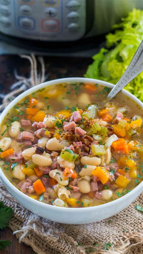 Instant Pot Ham And Bean Soup Video Sweet And Savory Meals