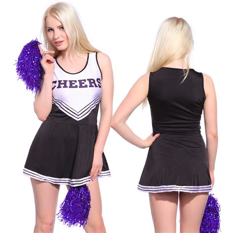 High School Girls Cheerleader Costume Cheerleading Uniform Outfit W
