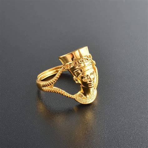 Nefertiti Ring Gold Nefertiti Ring Egyptian Jewelry Etsy