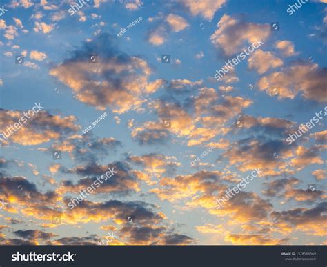 Beautiful Golden Clouds On Sunset Sky Stock Photo 1578566569 Shutterstock