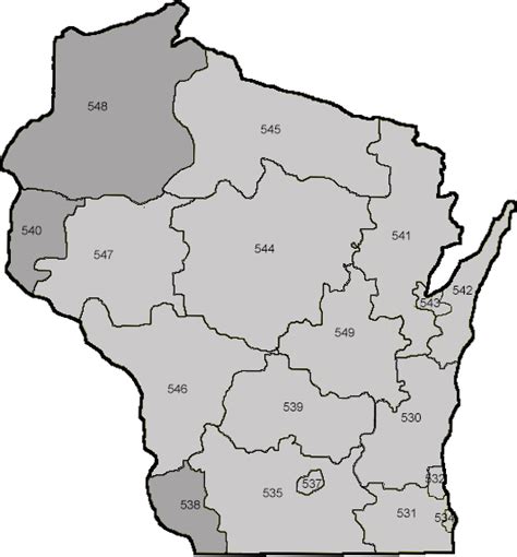 Usps Zip Code Map Wisconsin