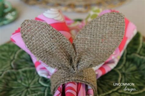 For easter, i decided to have some fun and made bunny face napkin rings to go over the rolled napkins. 8 Easy DIY Easter Napkin Rings To Make - Shelterness
