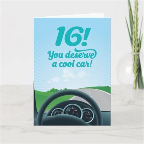 Funny Birthday Card For 16 Year Old