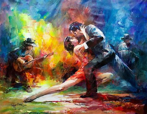 Tango Dancers Painting ~ Tango Dancers Paintings Oil Modern Canvas