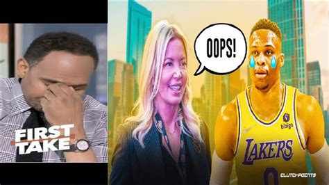 First Take Stephen A Did Jeanie Buss Just Hint Russell Westbrook Is Not