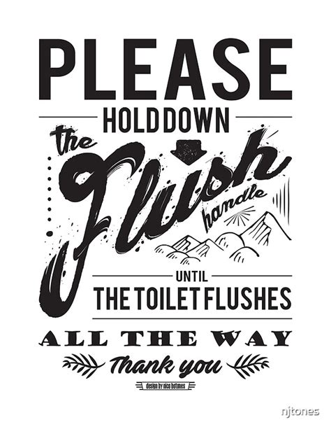 Hold The Flush Handle Sign Posters By Njtones Redbubble