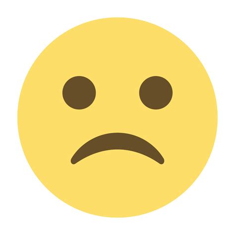 Emoji One Wall Icon White Frowning Face Walls 360