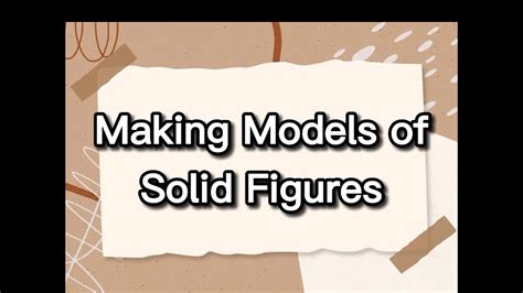Net Of Solid Figures For Grade 5 Performance Task Making Models