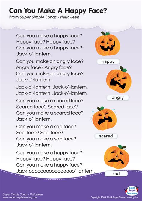 Can You Make A Happy Face Lyrics Poster Super Simple