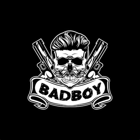 Skull Bad Boy Premium Vector