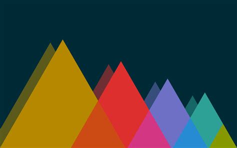 Triangle Minimalism Solarized Colorscheme Wallpapers Hd Desktop And