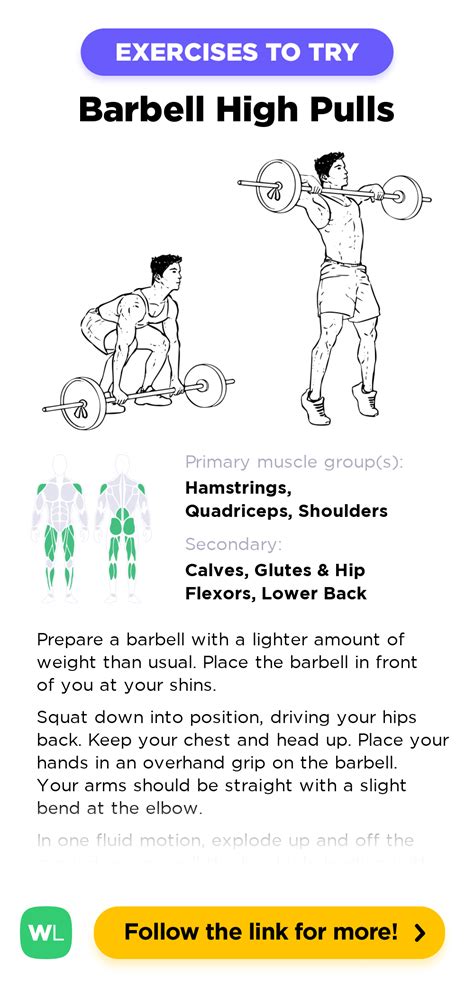 Barbell High Pulls Workoutlabs Exercise Guide