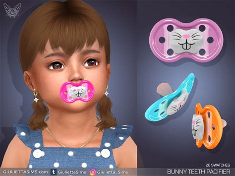 The Sims Resource Bunny Teeth Pacifier For Toddlers Left Brow Ring